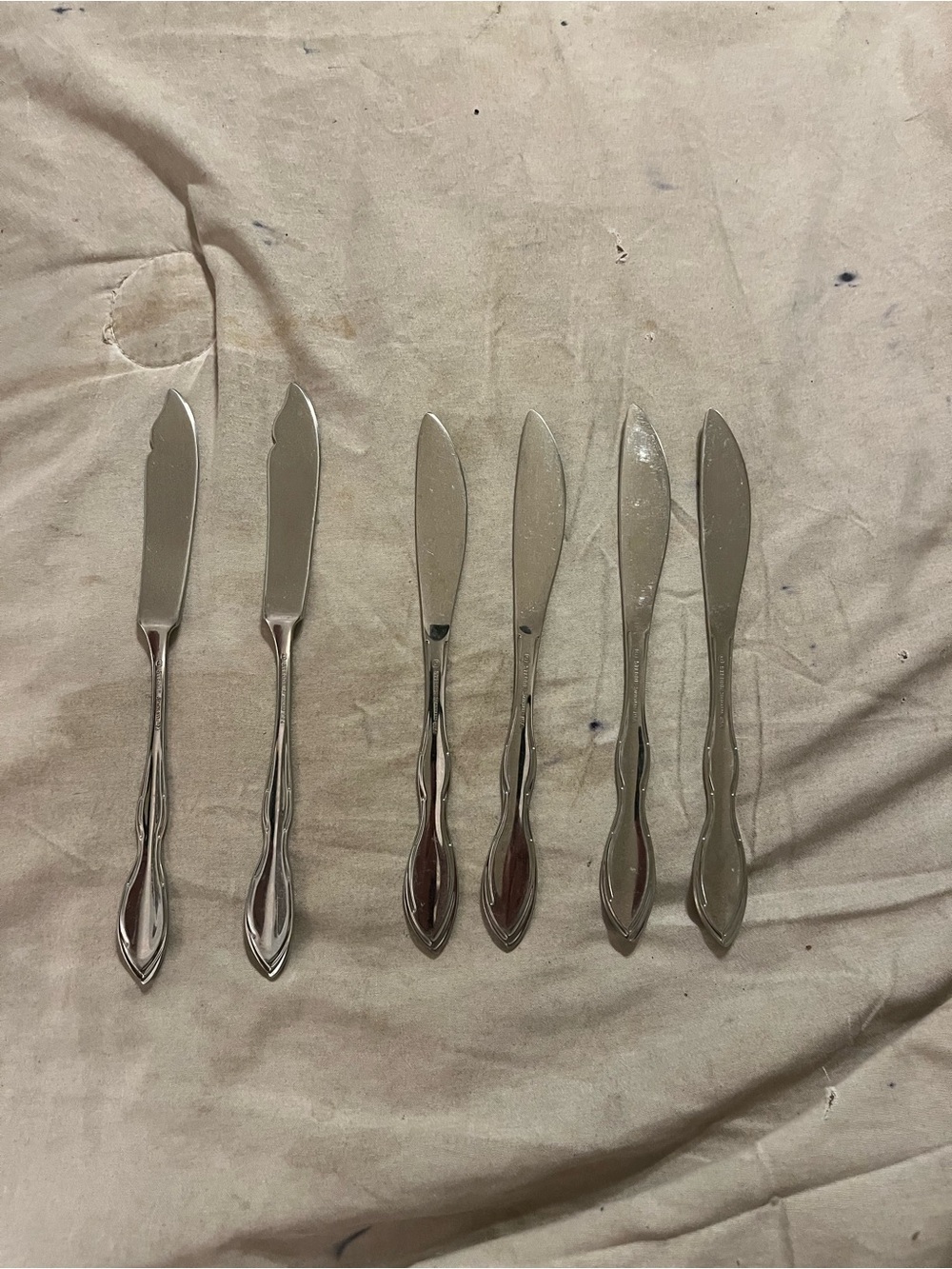 Gorham stainless  Butter Knife Set - Silver “chanson”